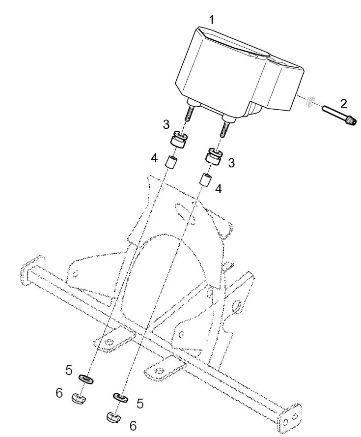 Tachometer metrisch (bis  Modell 99) Rechteck